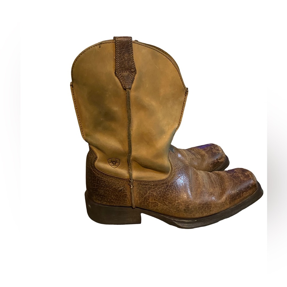 Ariat Rambler Square Toe Distressed Boots Men's Size 10 D Earth Brown‎ Bomber